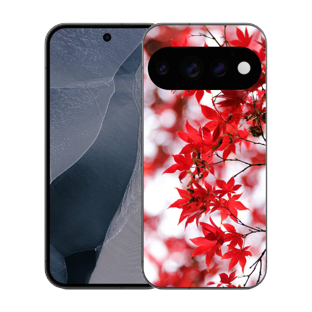 Gélový kryt mmCase na Google Pixel 11 Pro - červené listy