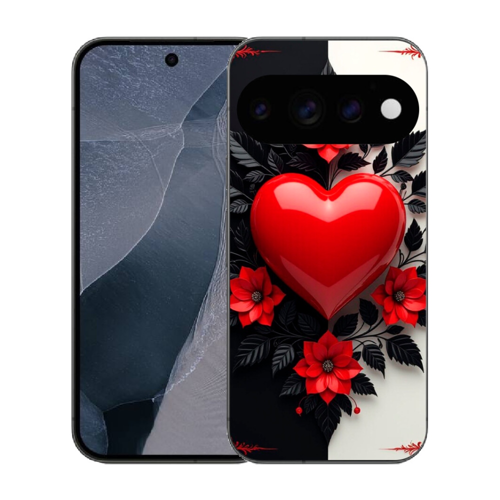 Gélový kryt mmCase na Google Pixel 11 Pro - červené srdce