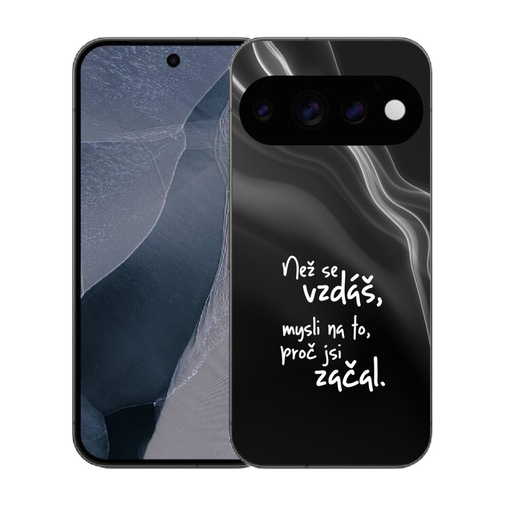 Gélový kryt mmCase na Google Pixel 11 Pro - citát 2 čierne pozadie