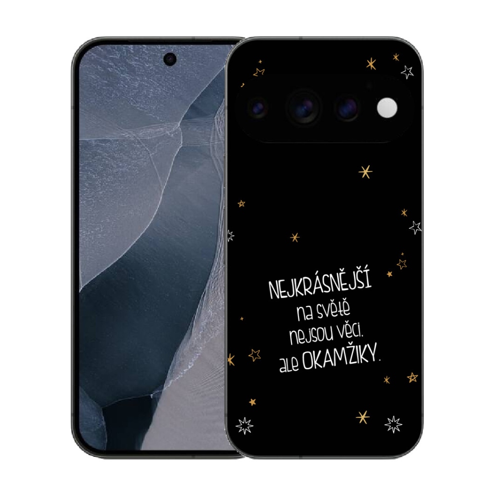 Gélový kryt mmCase na Google Pixel 11 Pro - citát 4 čierne pozadie