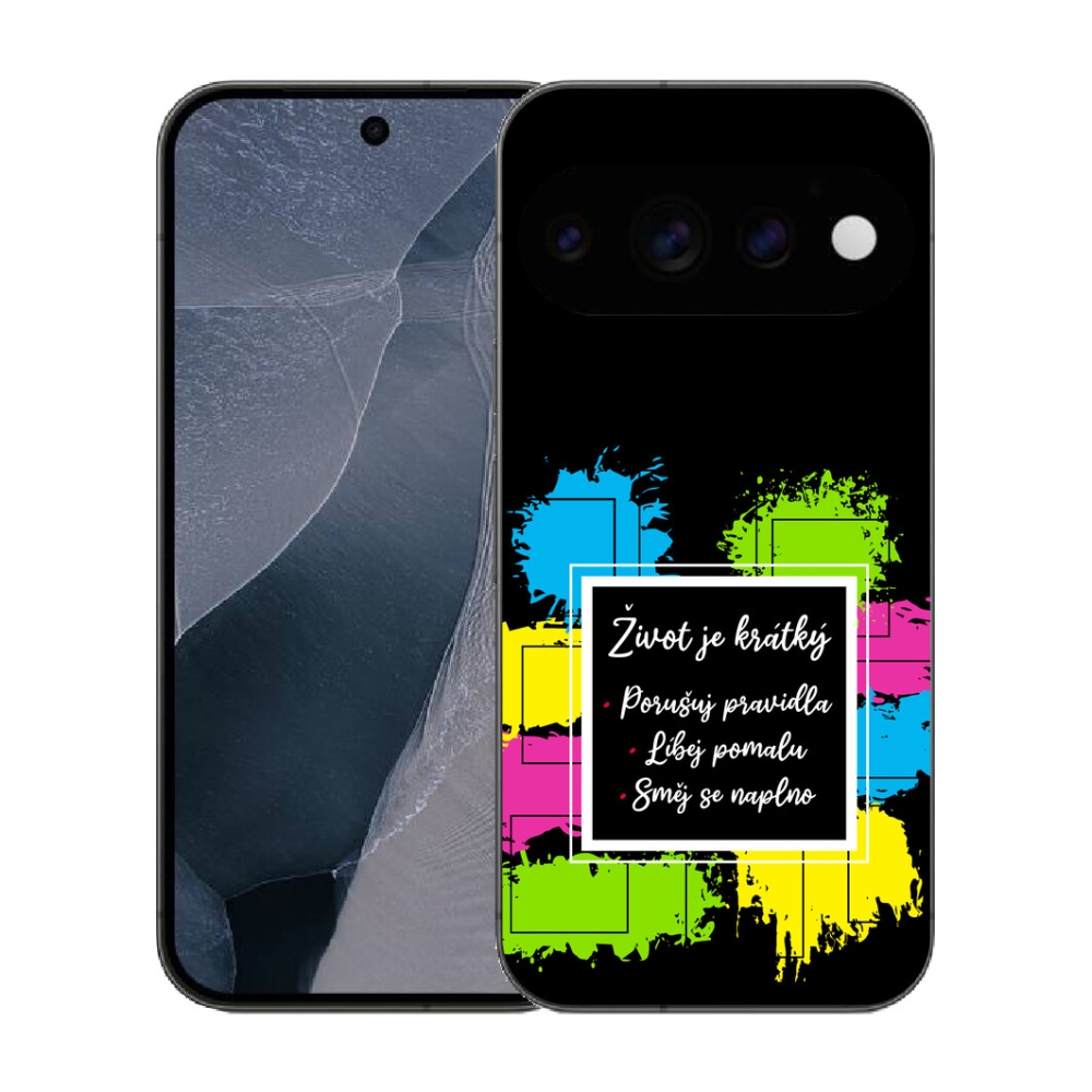 Gélový kryt mmCase na Google Pixel 11 Pro - citát 5 čierne pozadie