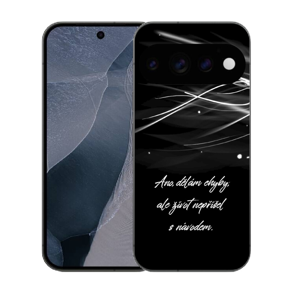 Gélový kryt mmCase na Google Pixel 11 Pro - citát čierne pozadie