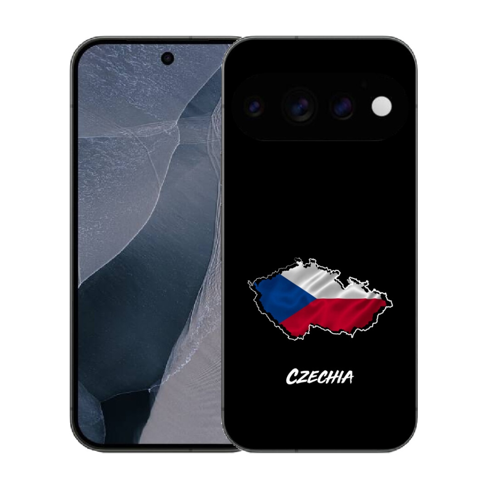 Gélový kryt mmCase na Google Pixel 11 Pro - Slovakia čierne pozadie