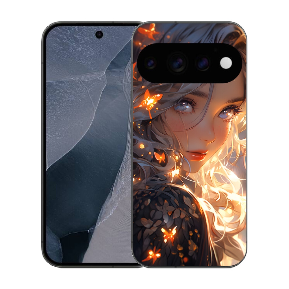Gélový kryt mmCase na Google Pixel 11 Pro - dievča a motýle