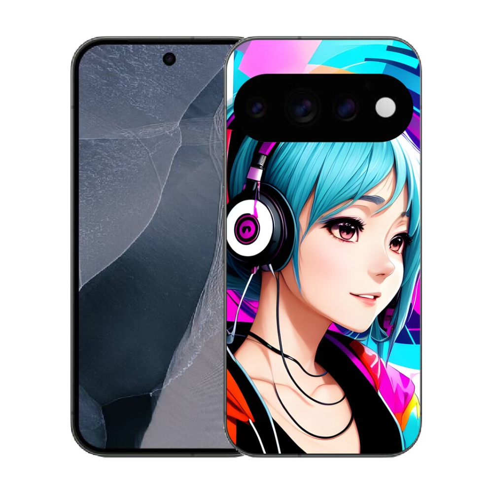Gélový kryt mmCase na Google Pixel 11 Pro - dievča so slúchadlami
