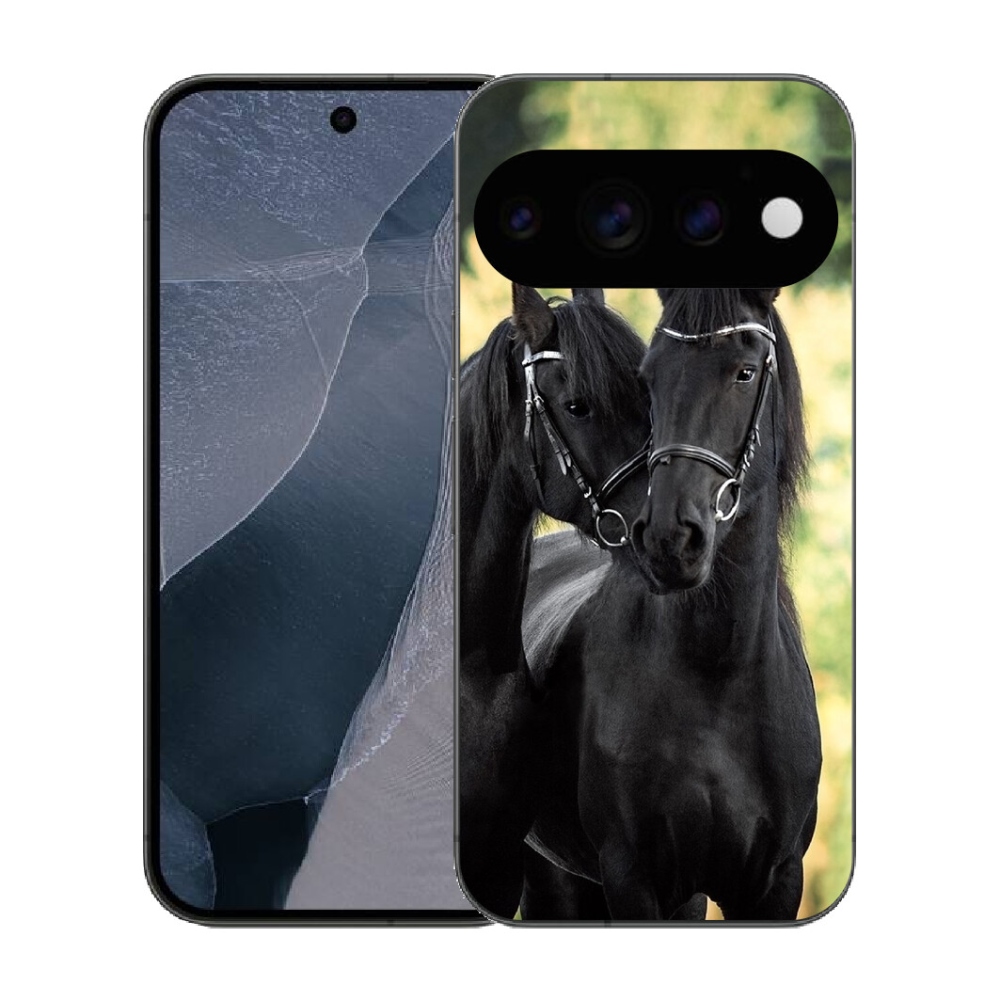 Gélový kryt mmCase na Google Pixel 11 Pro - dva čierne kone
