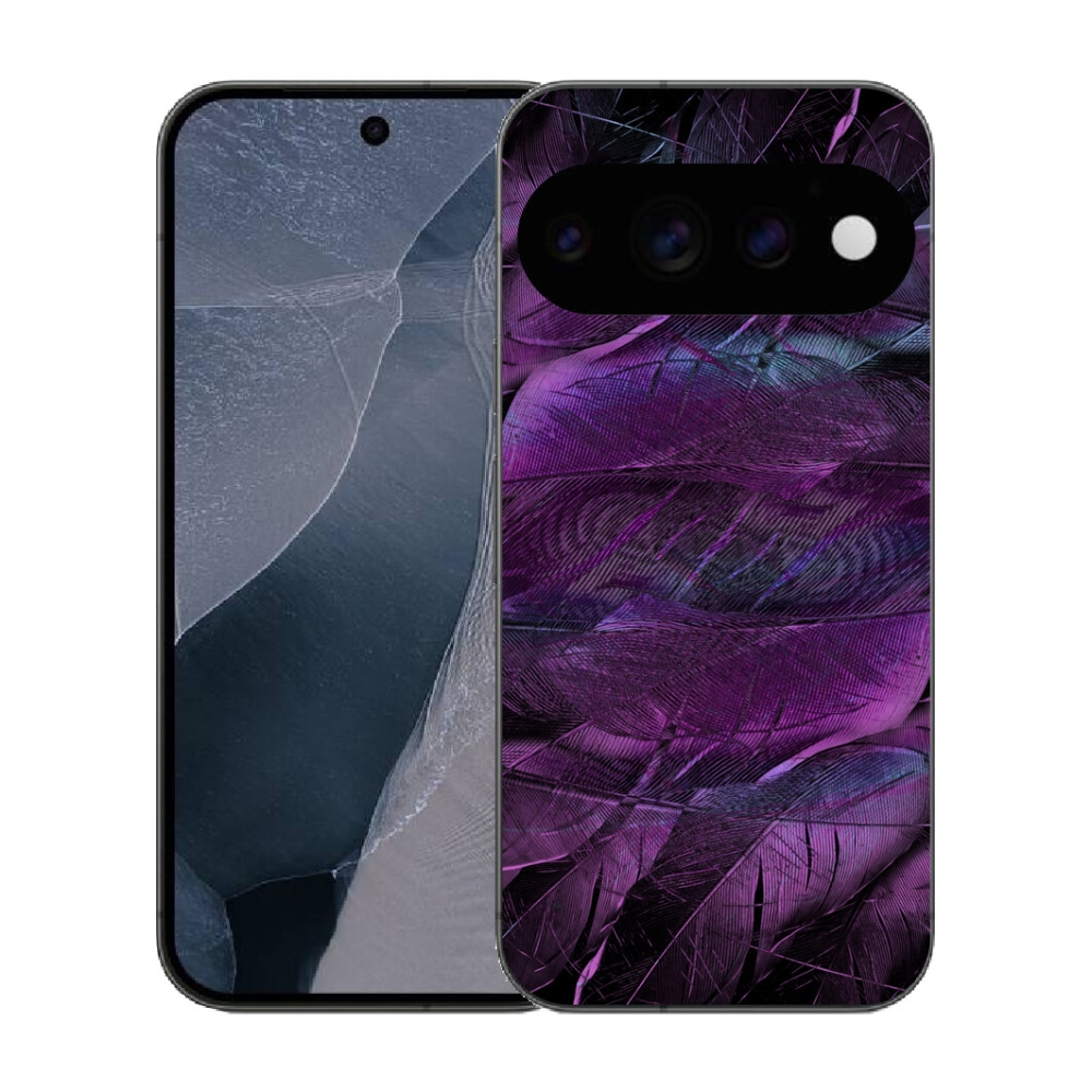 Gélový kryt mmCase na Google Pixel 11 Pro - fialové pierka