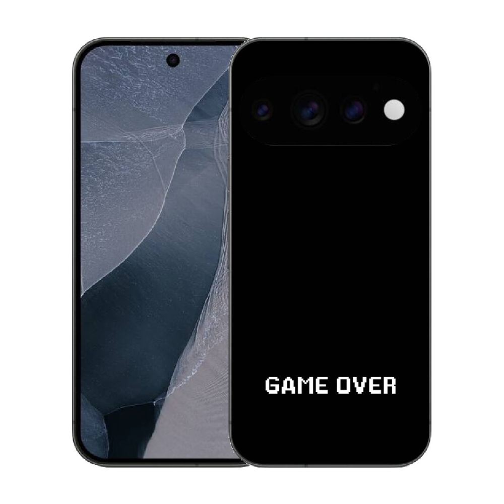 Gélový kryt mmCase na Google Pixel 11 Pro - game over čierne pozadie