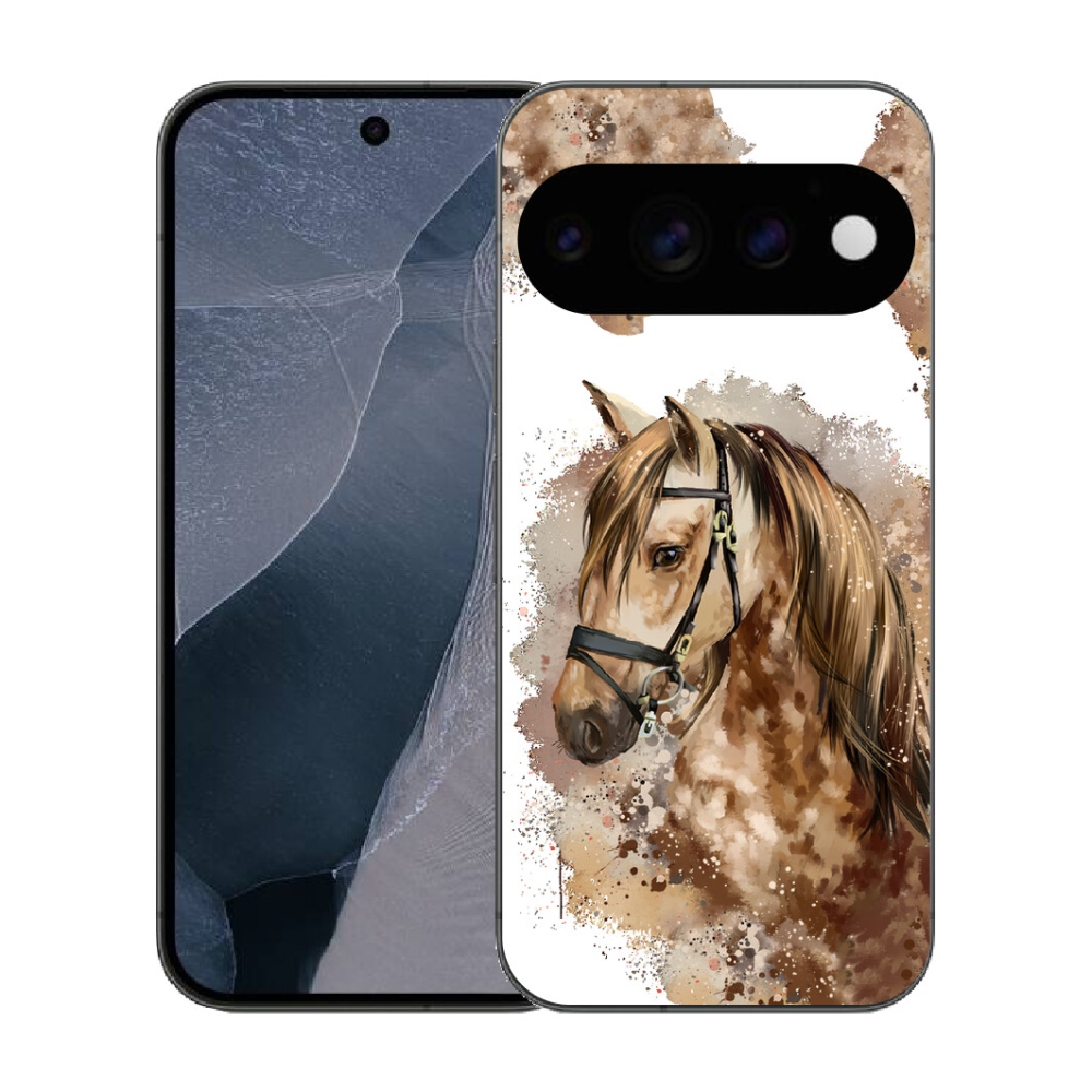 Gélový kryt mmCase na Google Pixel 11 Pro - hnedý kreslený kôň