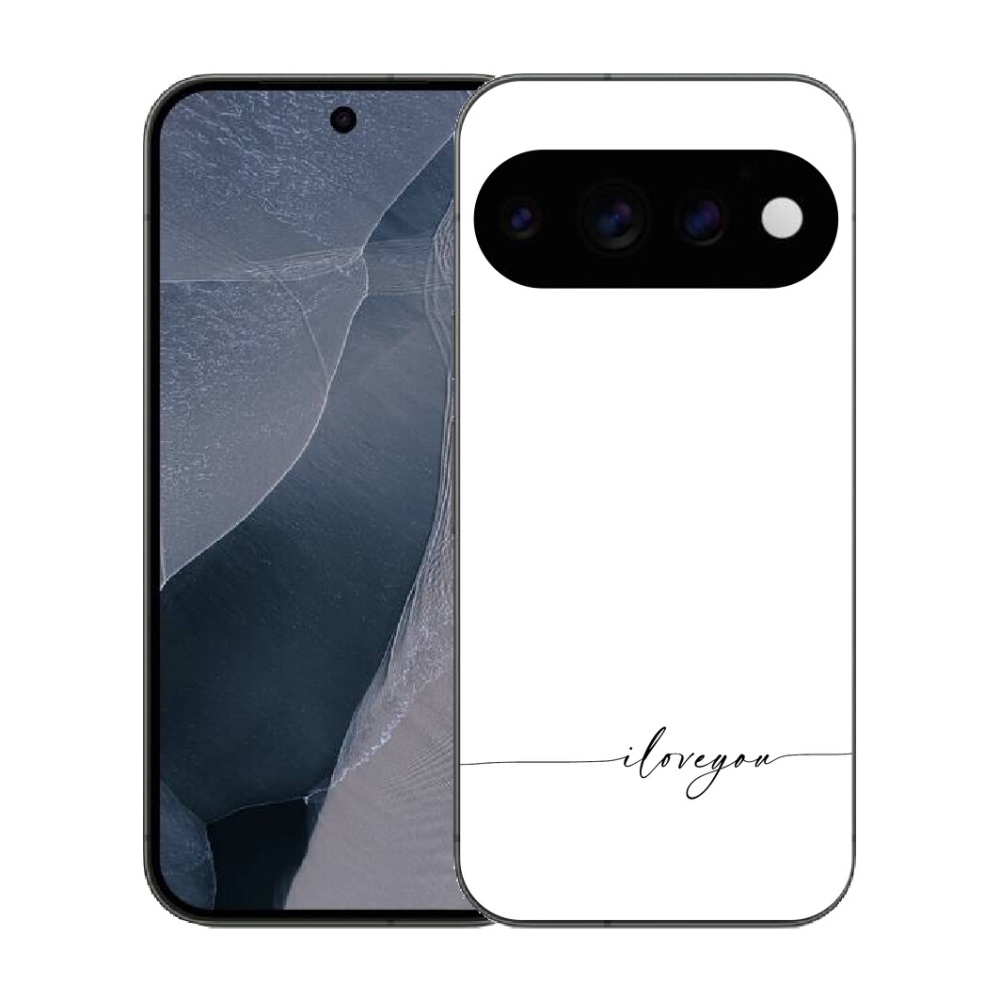 Gélový kryt mmCase na Google Pixel 11 Pro - I love you biele pozadie