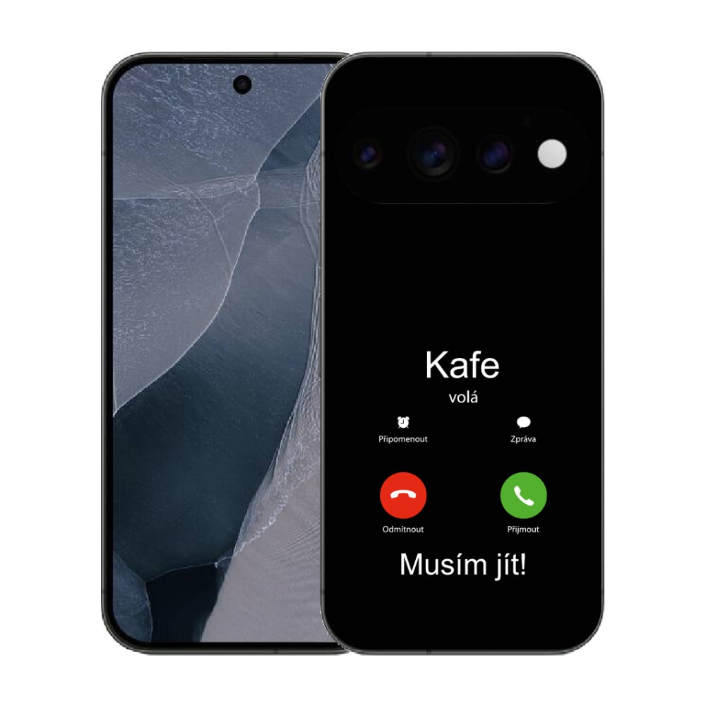 Gélový kryt mmCase na Google Pixel 11 Pro - kafe volá čierne pozadie