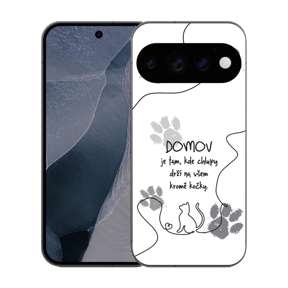 Gélový kryt mmCase na Google Pixel 11 Pro - mačacie motív biele pozadie