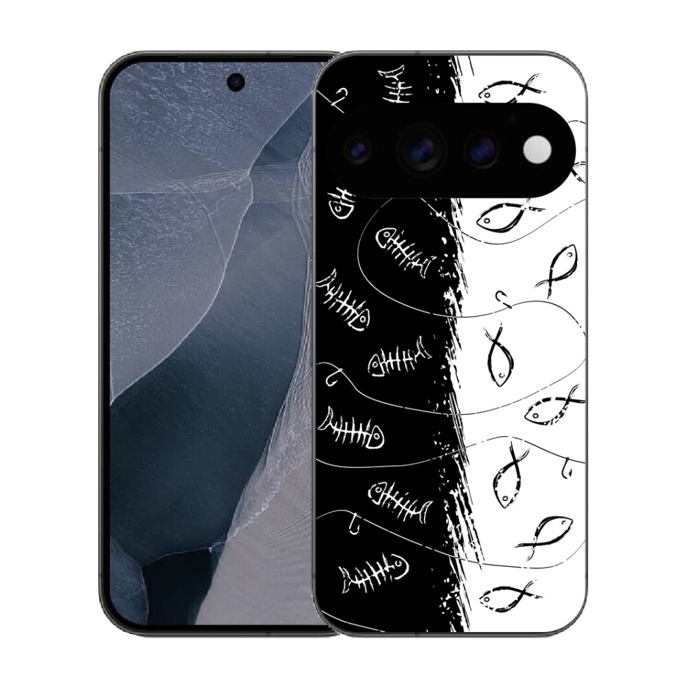 Gélový kryt mmCase na Google Pixel 11 Pro - kostry a rybky