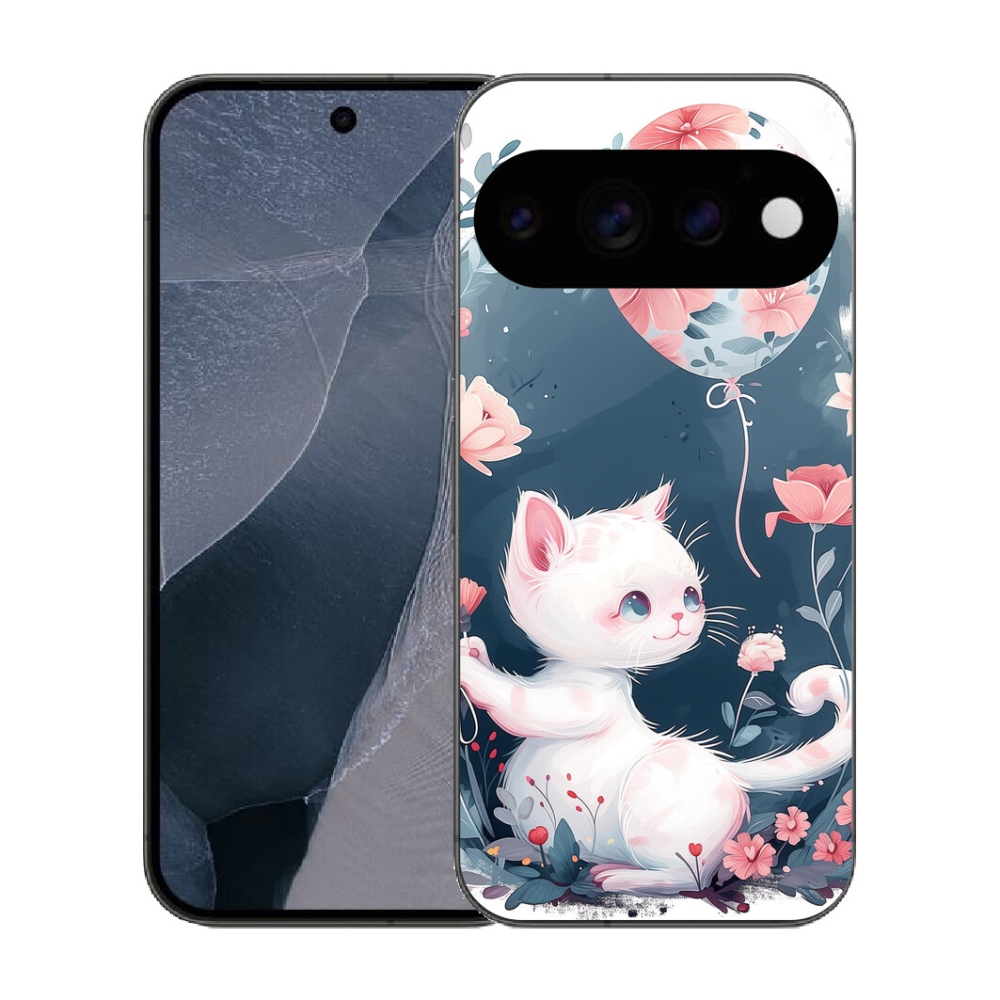 Gélový kryt mmCase na Google Pixel 11 Pro - mačiatko s balónikom