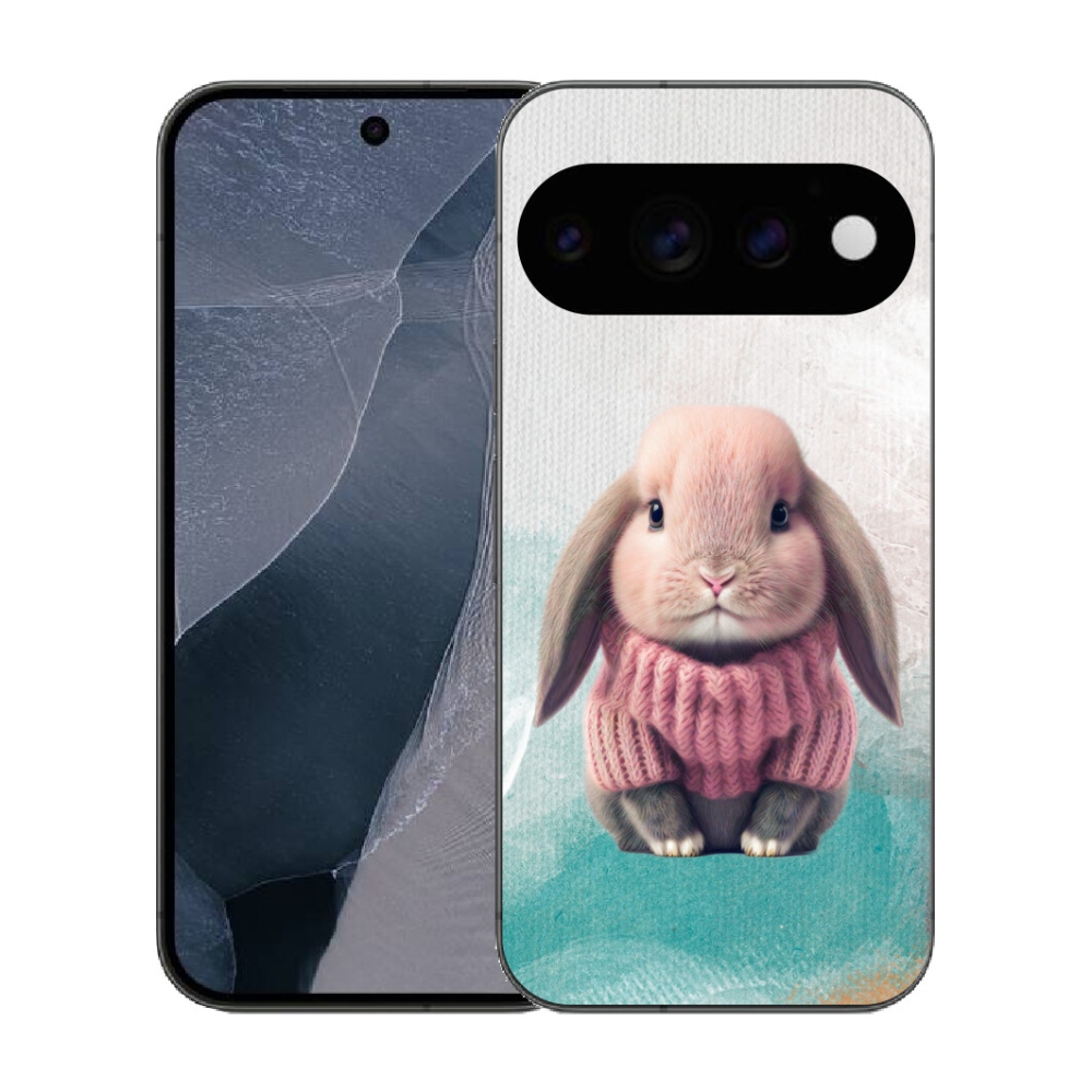 Gélový kryt mmCase na Google Pixel 11 Pro - zajačik vo svetri