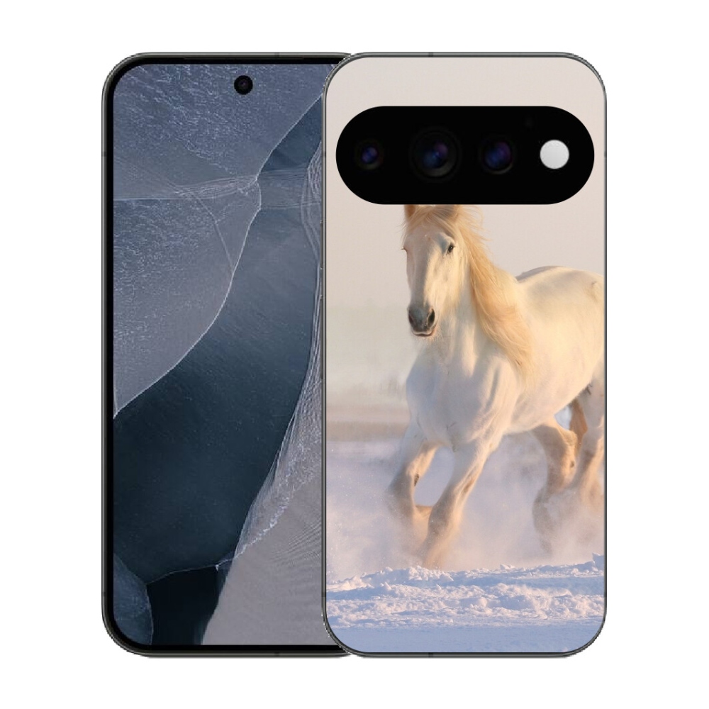 Gélový kryt mmCase na Google Pixel 11 Pro - kôň v snehu