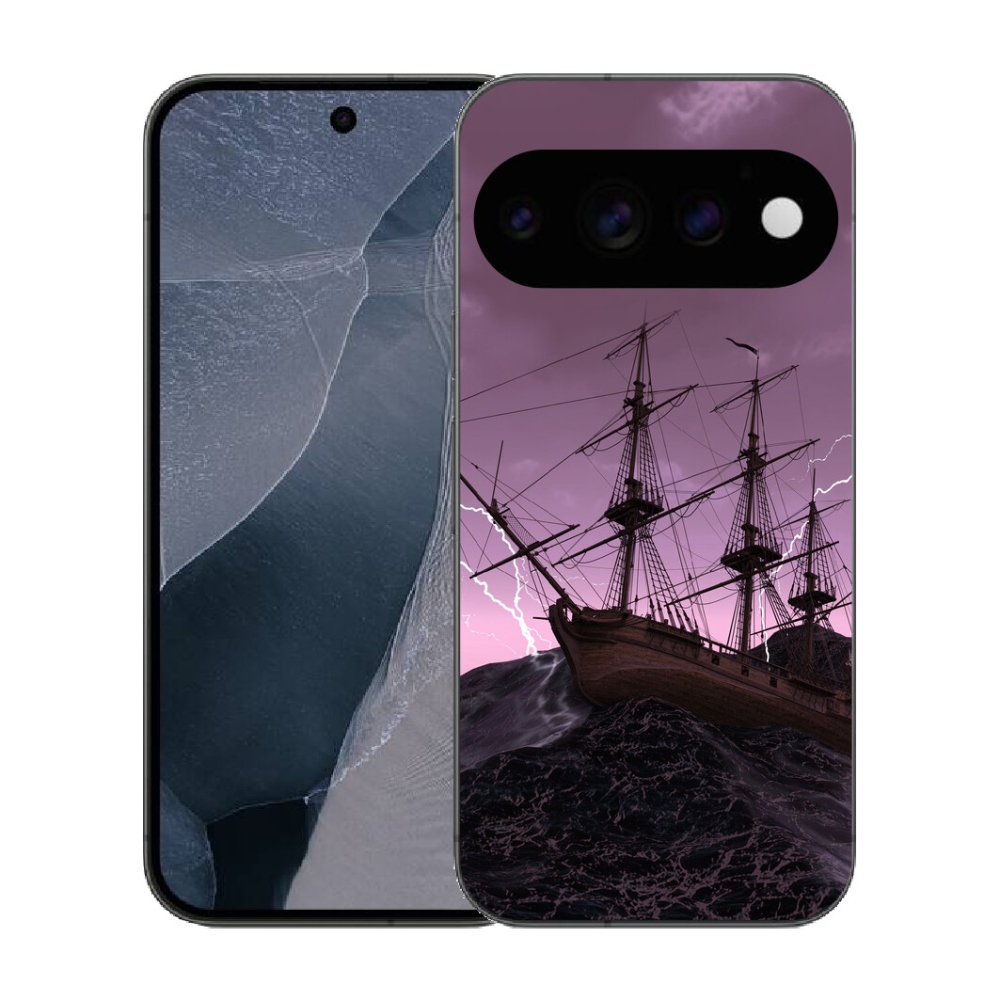 Gélový kryt mmCase na Google Pixel 11 Pro - loď v búrke