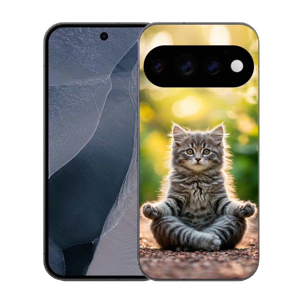 Gélový kryt mmCase na Google Pixel 11 Pro - meditujúce mačiatko