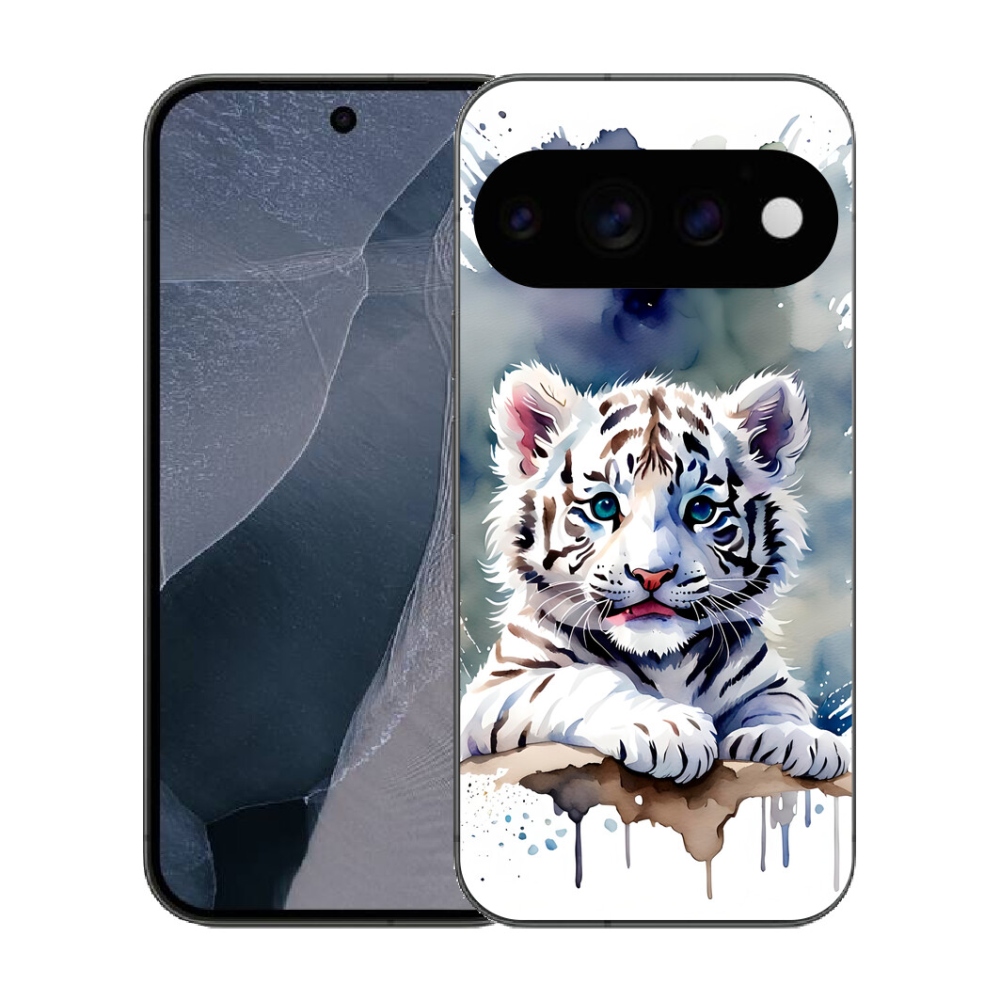 Gélový kryt mmCase na Google Pixel 11 Pro - mláďa bieleho tigra