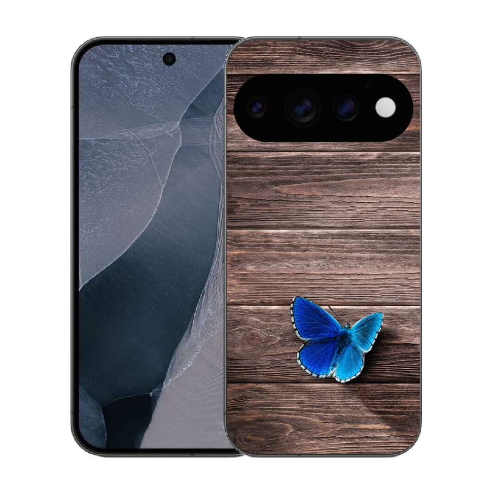 Gélový kryt mmCase na Google Pixel 11 Pro - modrý motýľ 1
