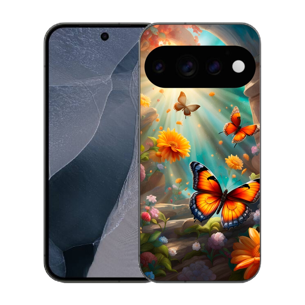 Gélový kryt mmCase na Google Pixel 11 Pro - motýlia záhrada 2