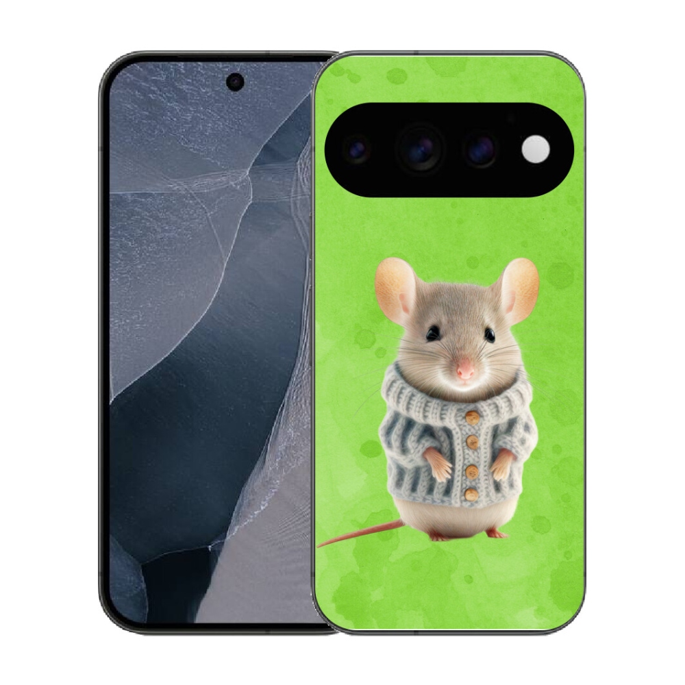 Gélový kryt mmCase na Google Pixel 11 Pro - myška vo svetri