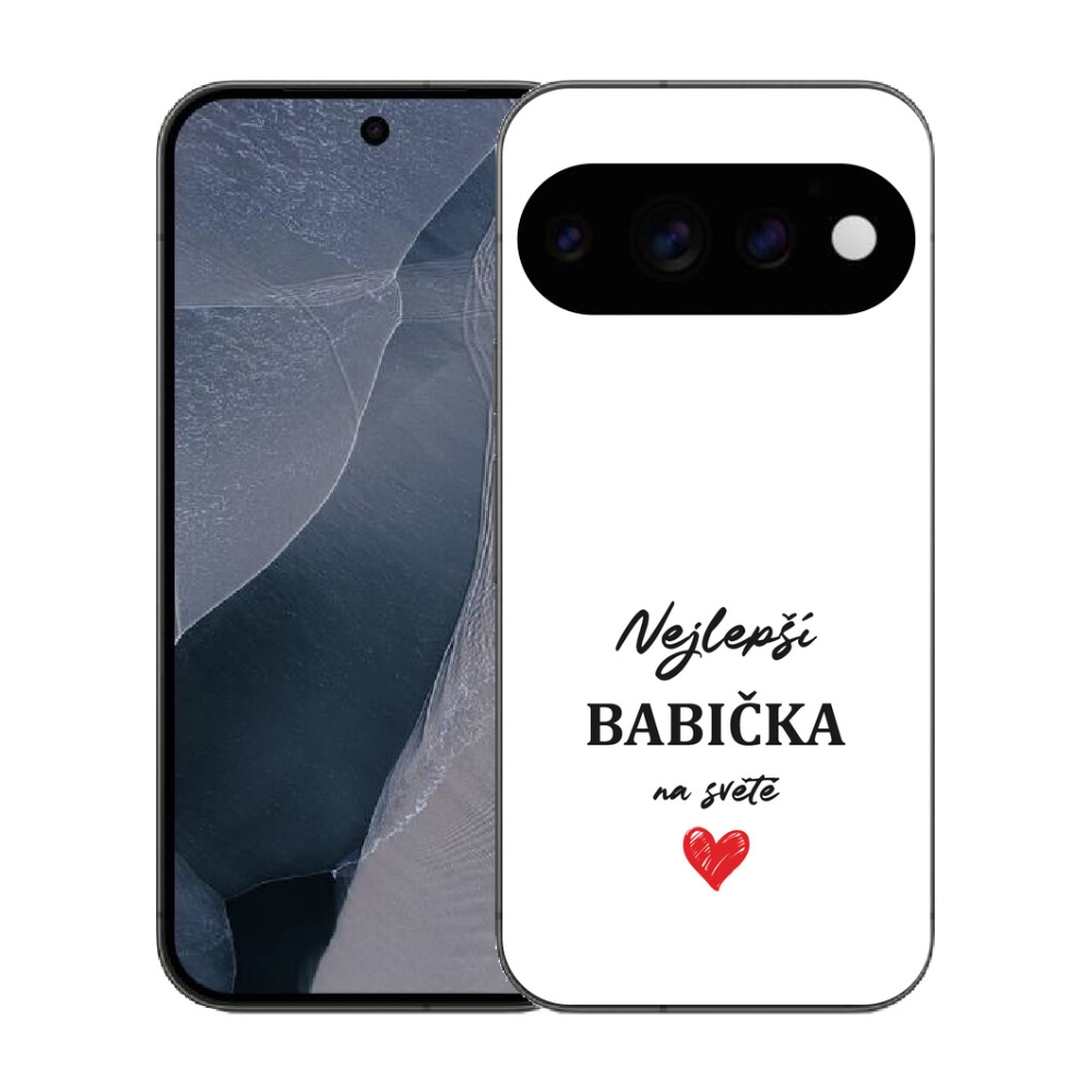 Gélový kryt mmCase na Google Pixel 11 Pro - najlepšia babička 1 biele pozadie