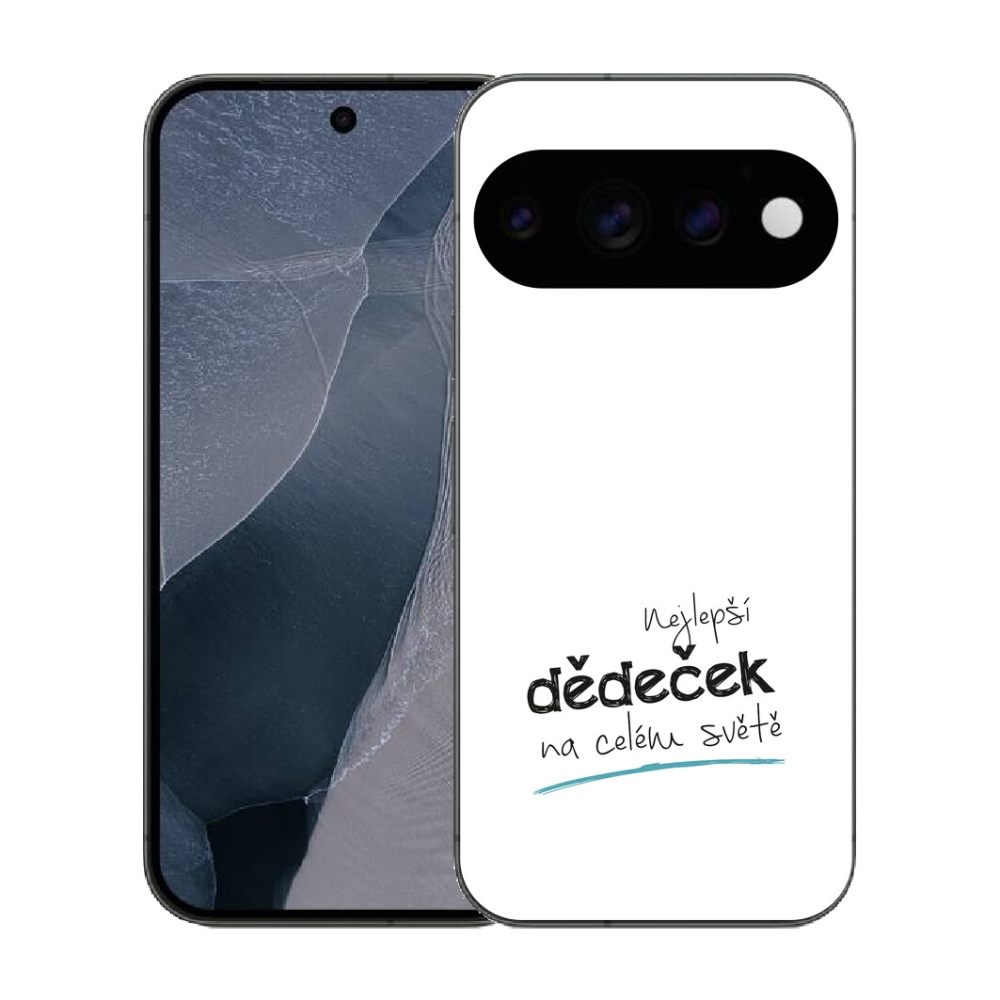 Gélový kryt mmCase na Google Pixel 11 Pro - najlepší dedko 3 biele pozadie