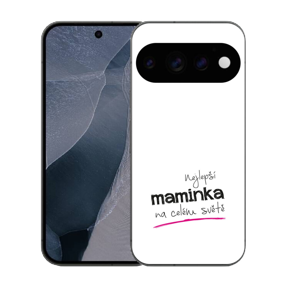 Gélový kryt mmCase na Google Pixel 11 Pro - najlepšia mamička 4 biele pozadie