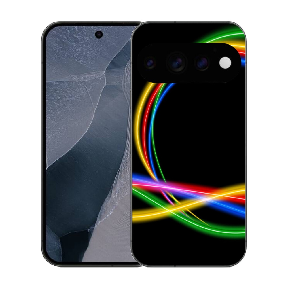Gélový kryt mmCase na Google Pixel 11 Pro - neónové kruhy