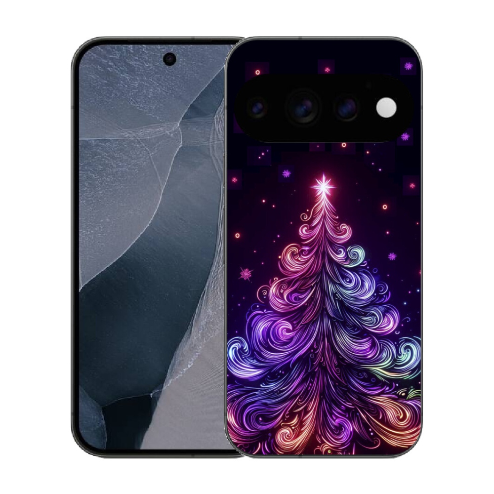 Gélový kryt mmCase na Google Pixel 11 Pro - neónový vianočný stromček 1