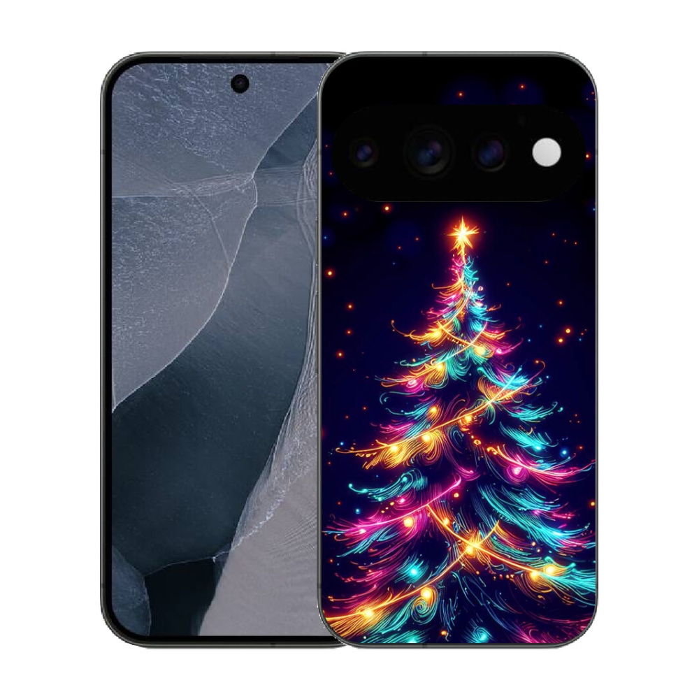 Gélový kryt mmCase na Google Pixel 11 Pro - neónový vianočný stromček