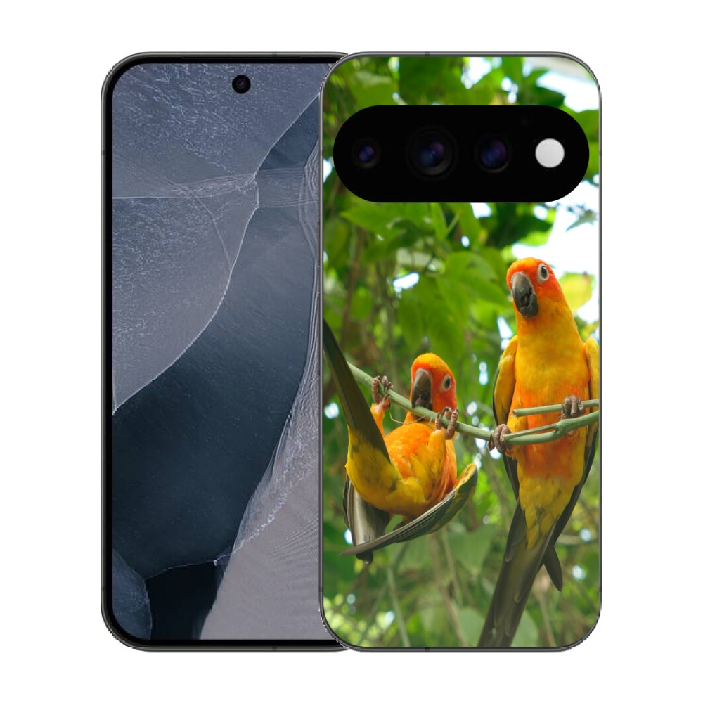 Gélový kryt mmCase na Google Pixel 11 Pro - papagáje aratingy