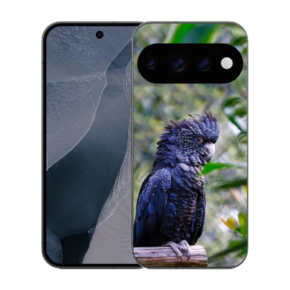 Gélový kryt mmCase na Google Pixel 11 Pro - papagáj kakadu čierny