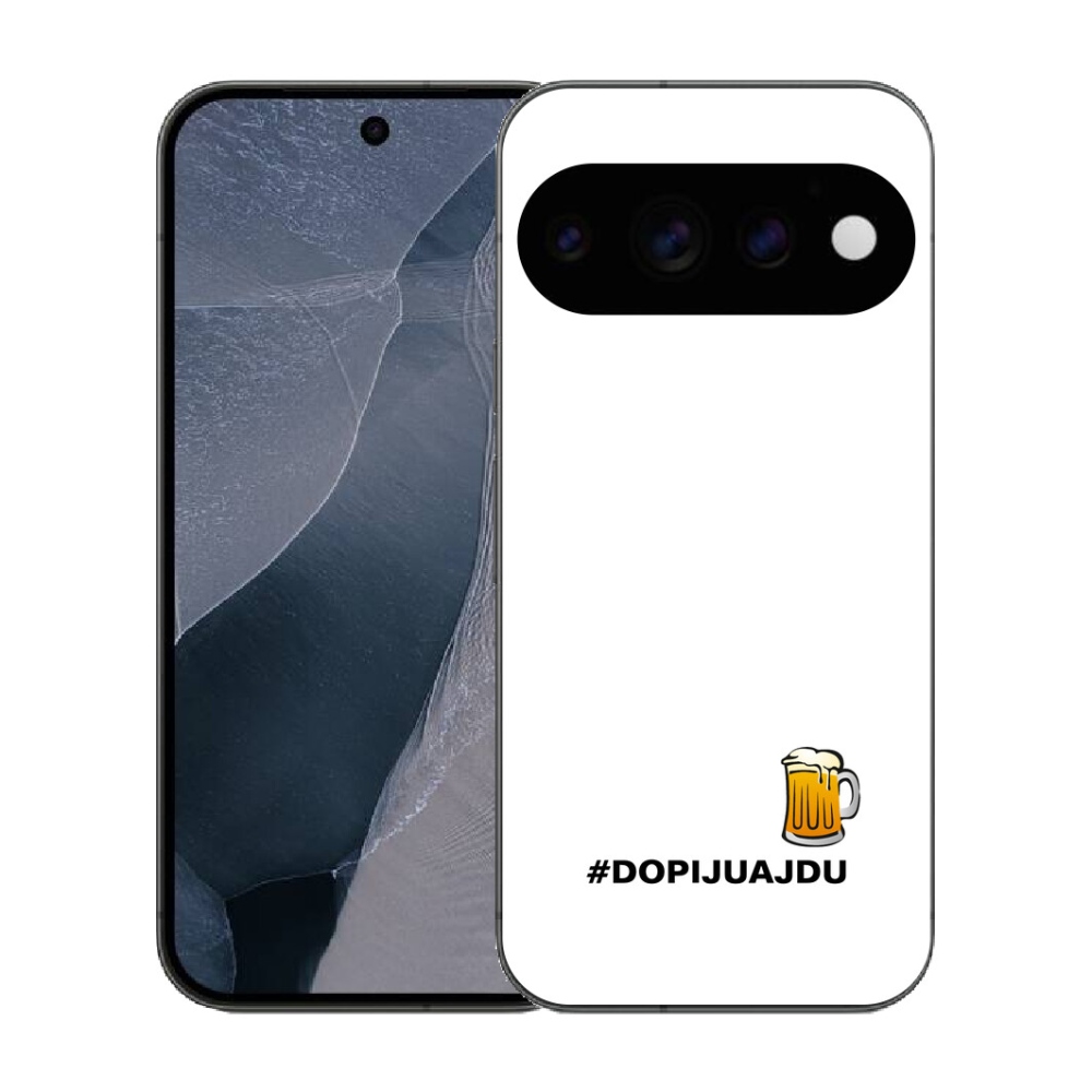 Gélový kryt mmCase na Google Pixel 11 Pro - pivný motív 1 biele pozadie