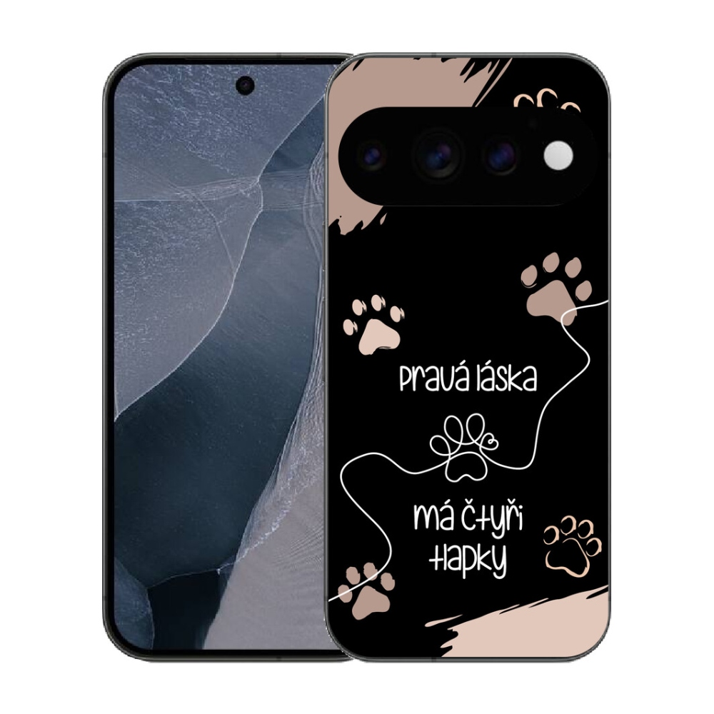 Gélový kryt mmCase na Google Pixel 11 Pro - psí motív 1 čierne pozadie