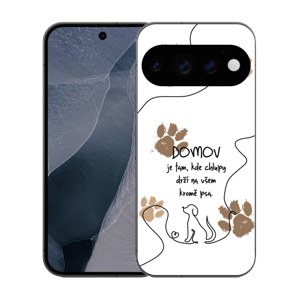 Gélový kryt mmCase na Google Pixel 11 Pro - psí motív biele pozadie