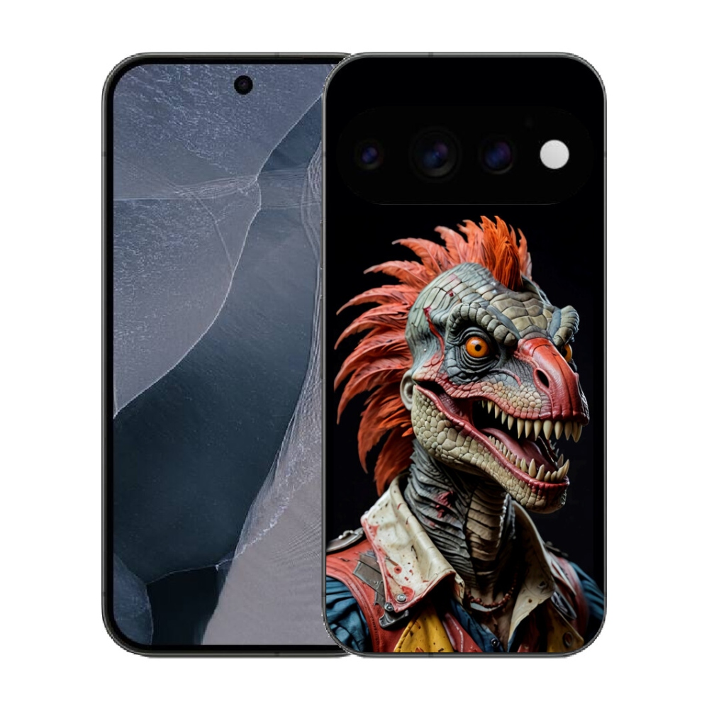 Gélový kryt mmCase na Google Pixel 11 Pro - punk dinosaurus