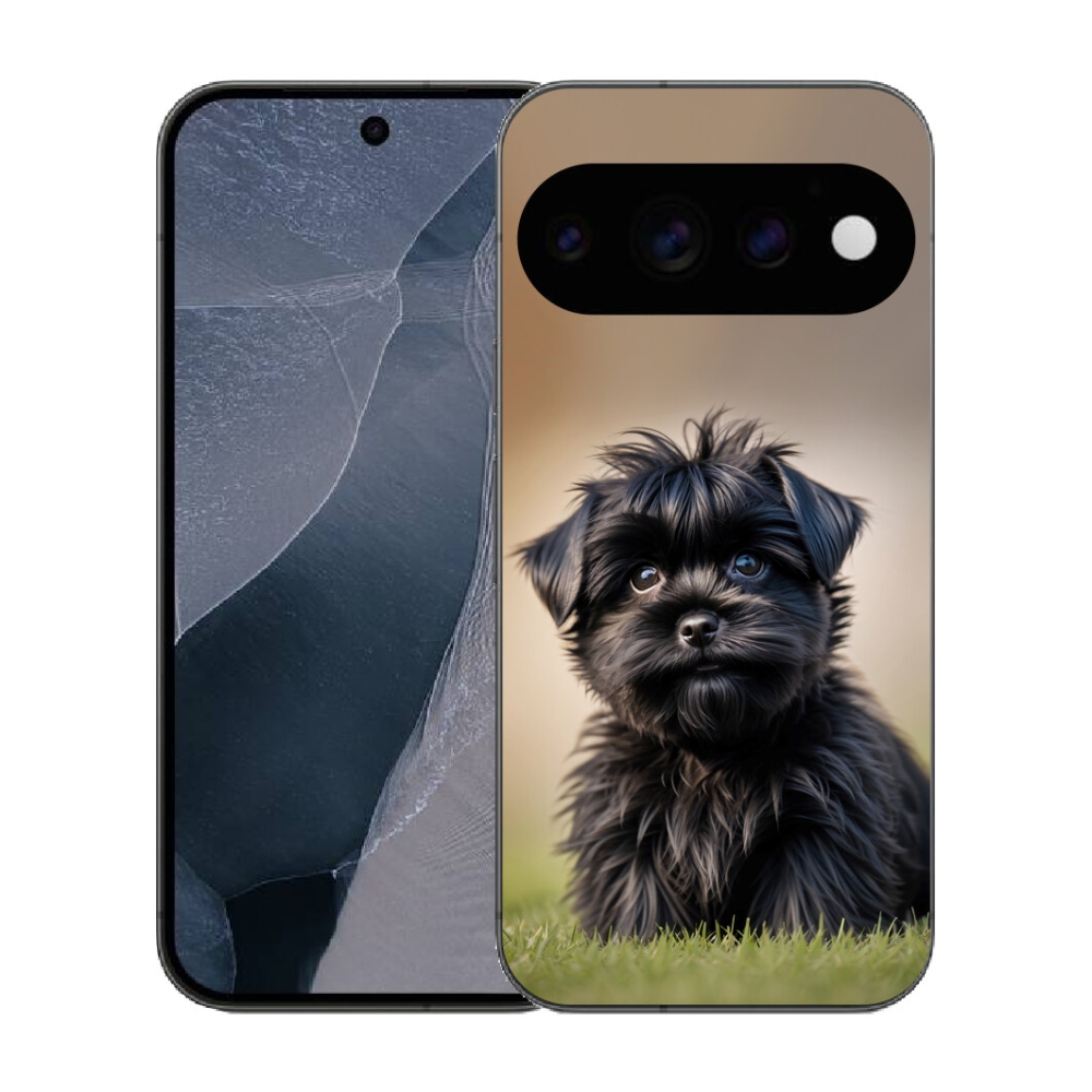 Gélový kryt mmCase na Google Pixel 11 Pro - roztomilý čierny psík