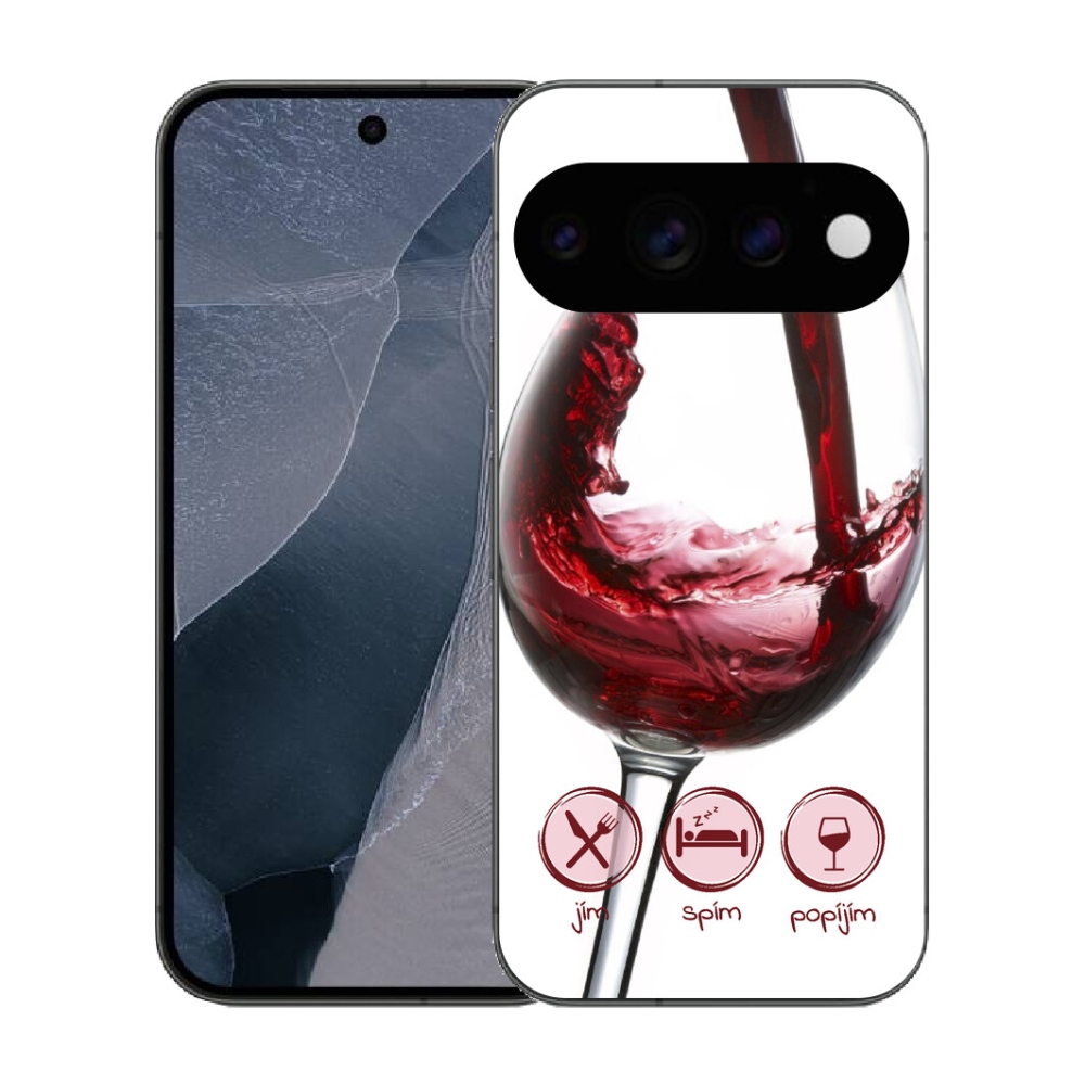 Gélový kryt mmCase na Google Pixel 11 Pro - pohár vína červené
