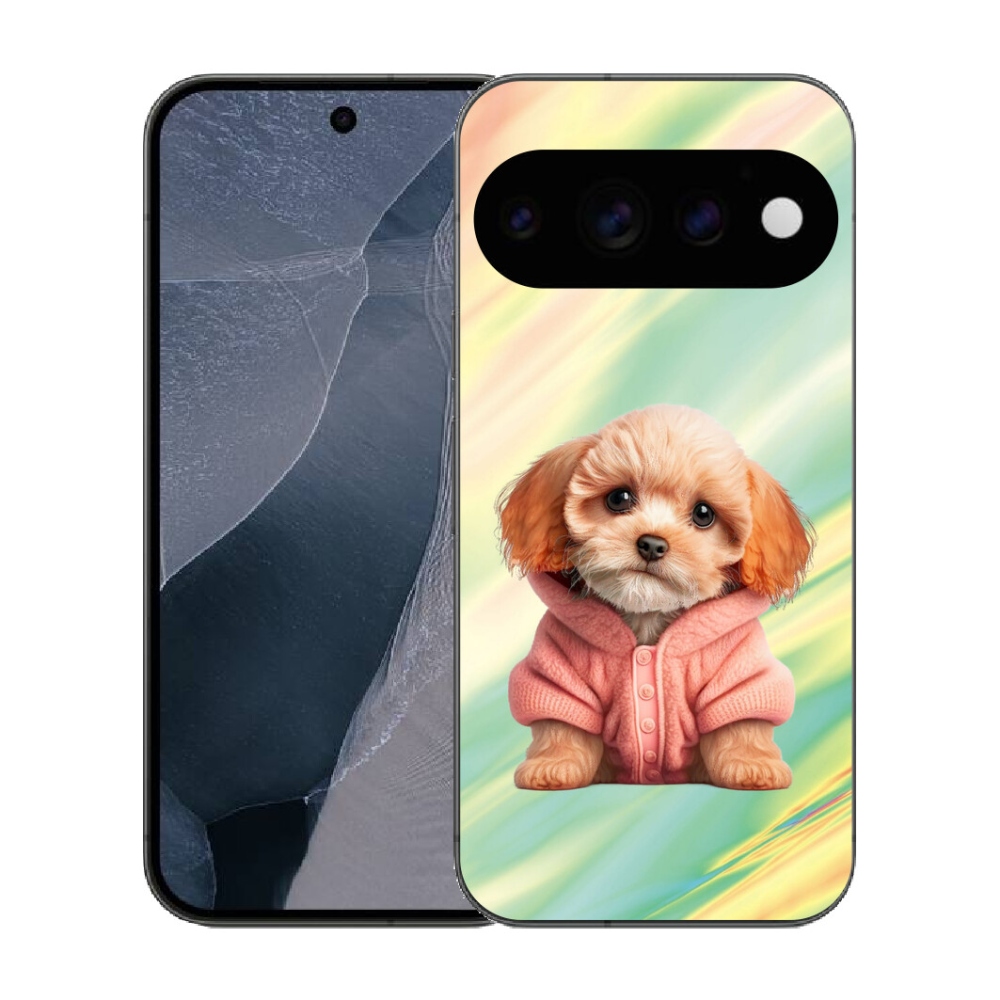 Gélový kryt mmCase na Google Pixel 11 Pro - šteňa vo svetri