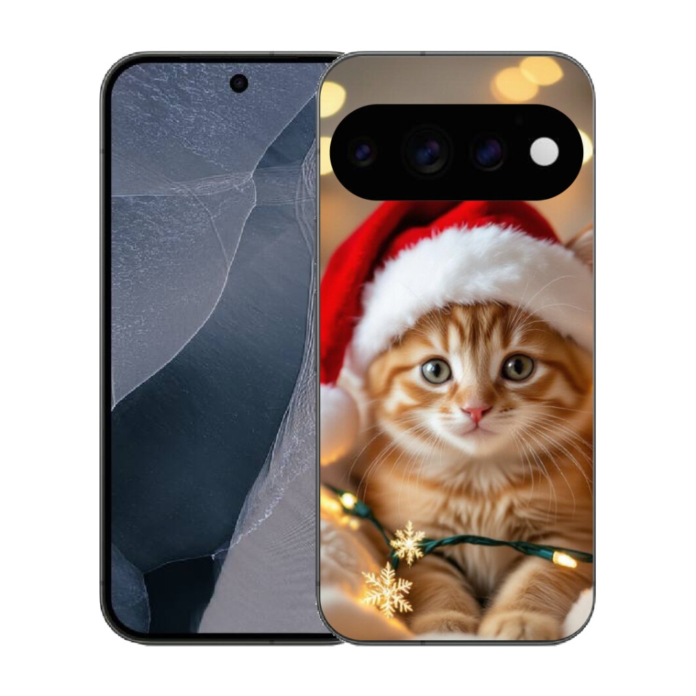 Gélový kryt mmCase na Google Pixel 11 Pro - vianočné mačiatko