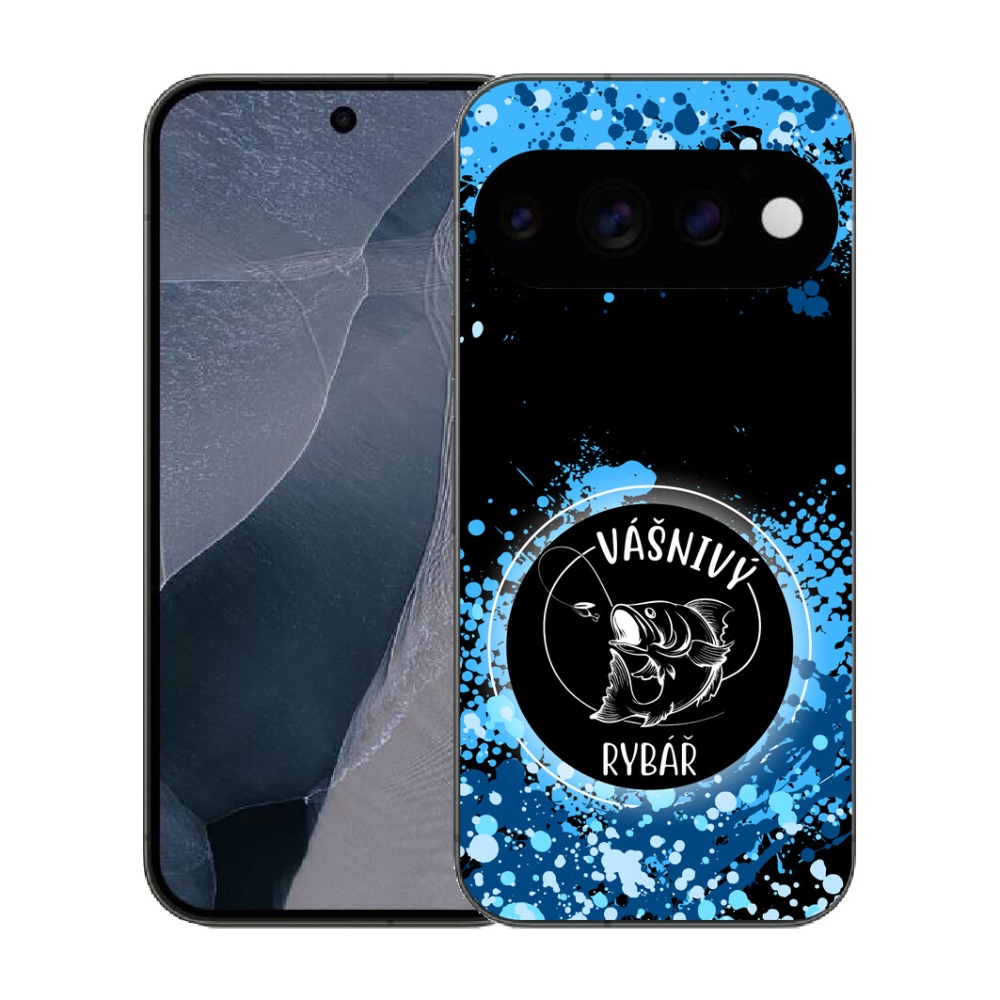 Gélový kryt mmCase na Google Pixel 11 Pro - vášnivý rybár čierne pozadie