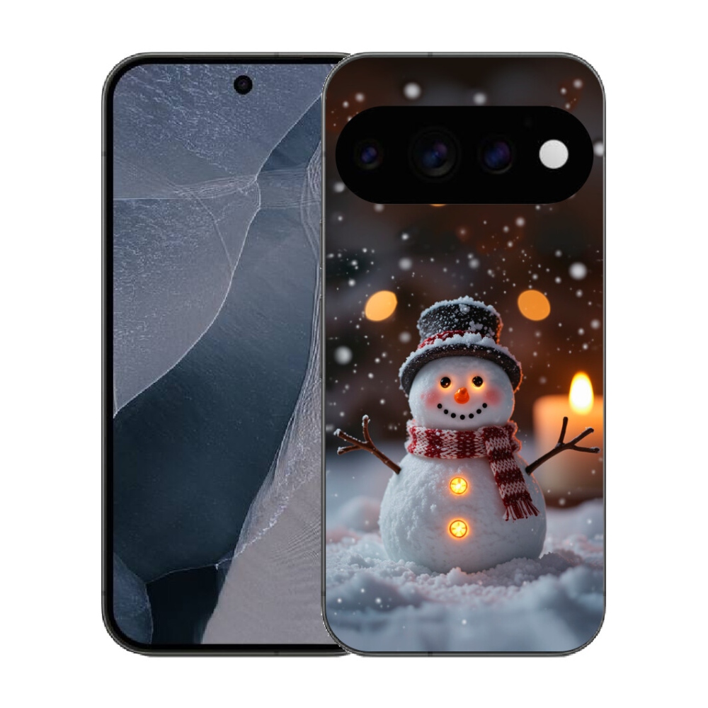 Gélový kryt mmCase na Google Pixel 11 Pro - veselý snehuliak
