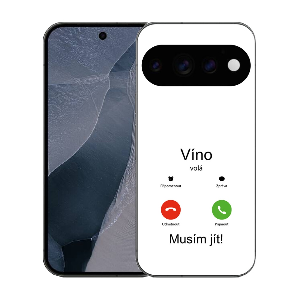 Gélový kryt mmCase na Google Pixel 11 Pro - víno volá biele pozadie