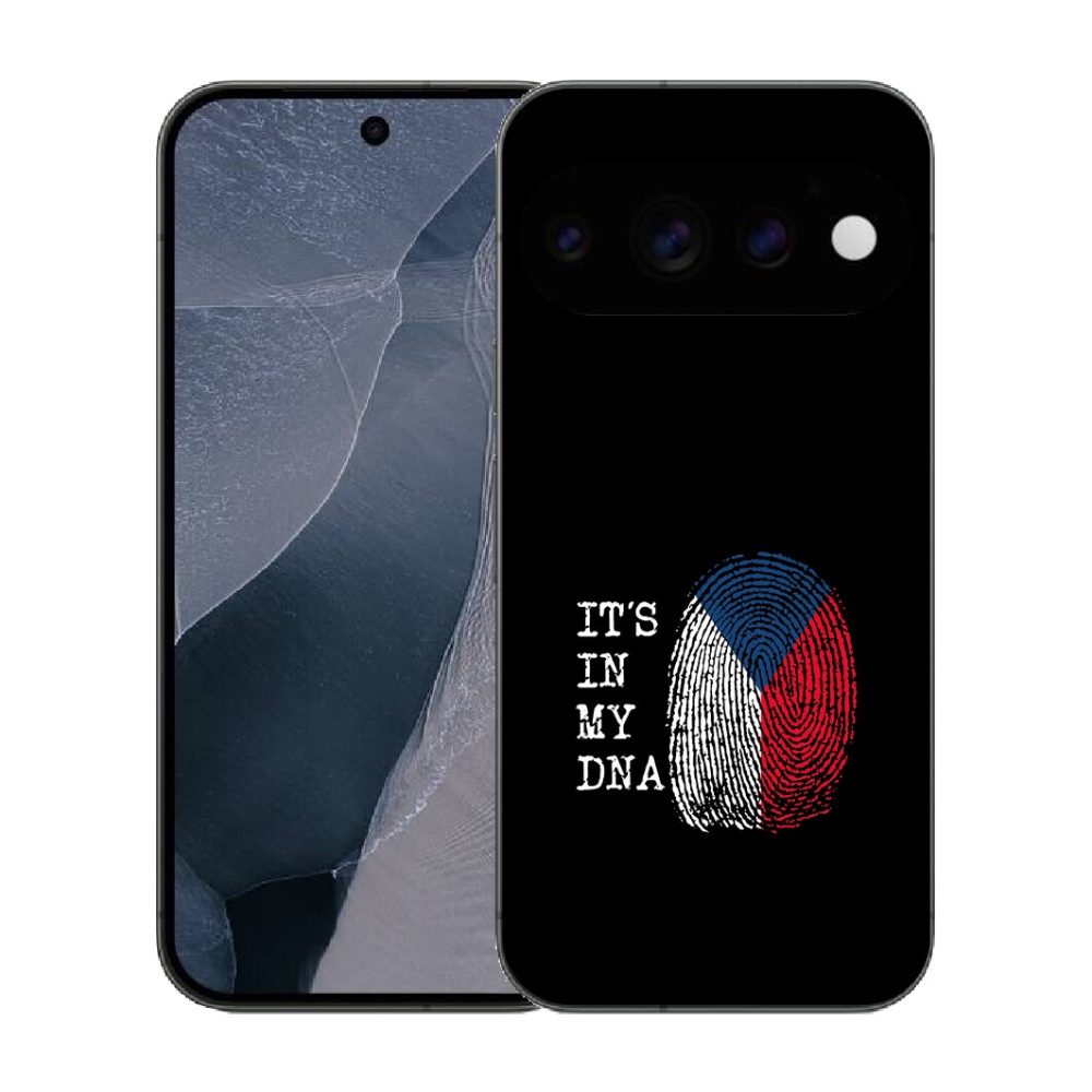 Gélový kryt mmCase na Google Pixel 11 Pro - vlajka odtlačok prsta čierne pozadie