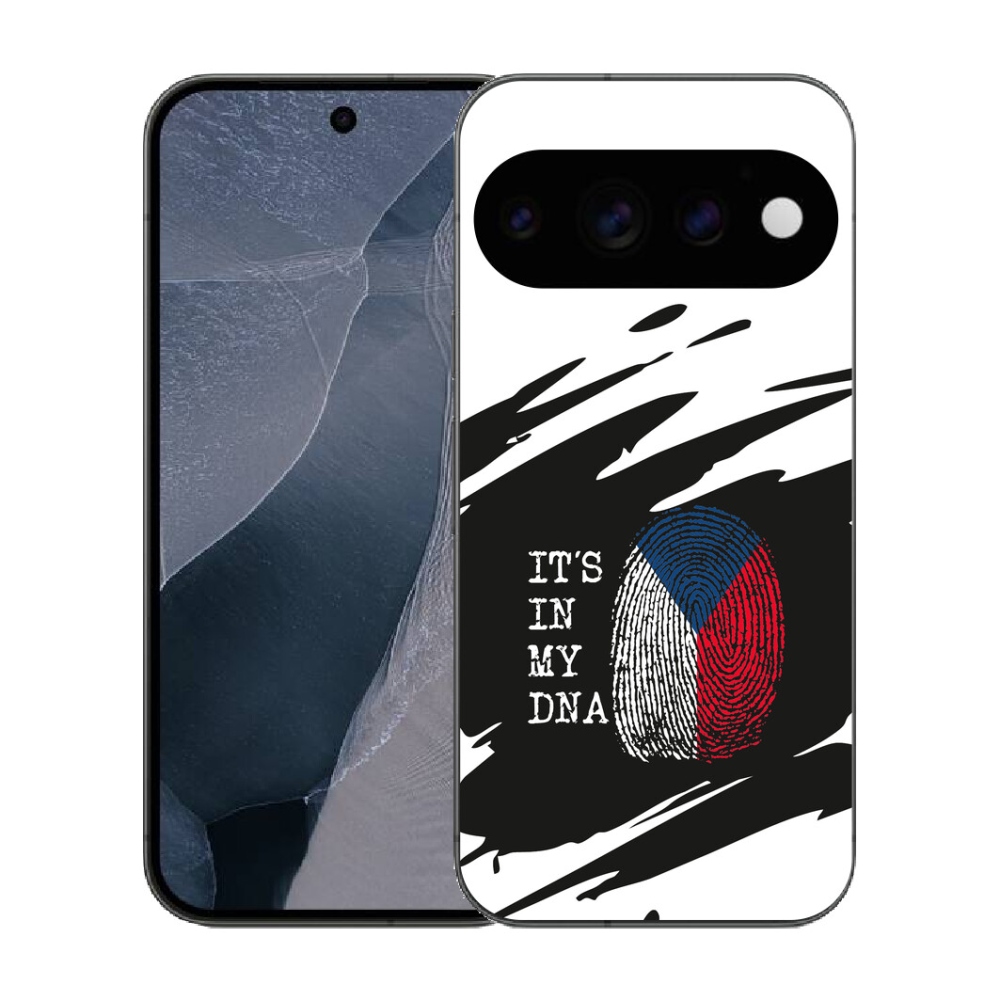 Gélový kryt mmCase na Google Pixel 11 Pro - vlajka odtlačok prsta čiernobiele pozadie