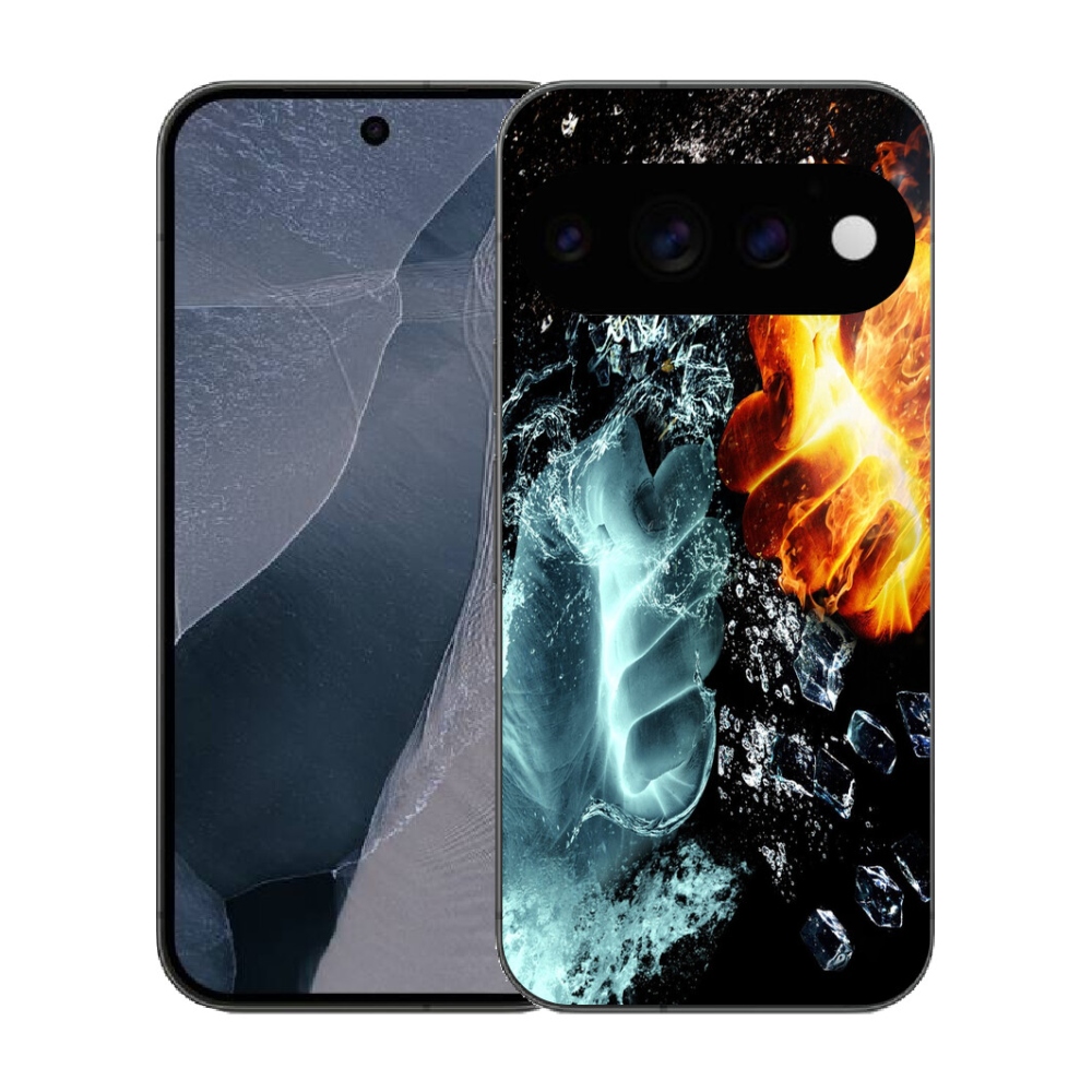 Gélový kryt mmCase na Google Pixel 11 Pro - voda a oheň