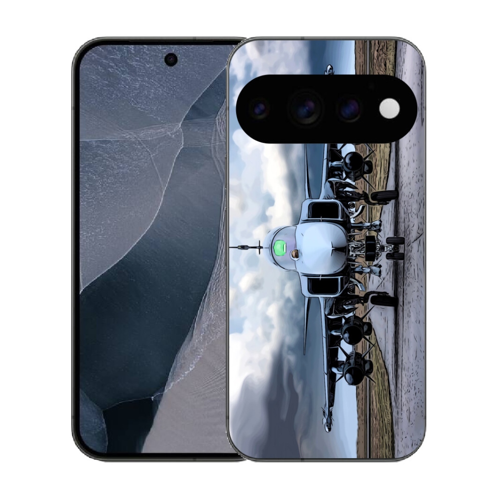 Gélový kryt mmCase na Google Pixel 11 Pro - vojenské lietadlo