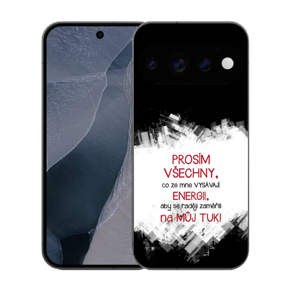 Gélový kryt mmCase na Google Pixel 11 Pro - vtipný text 1 červený